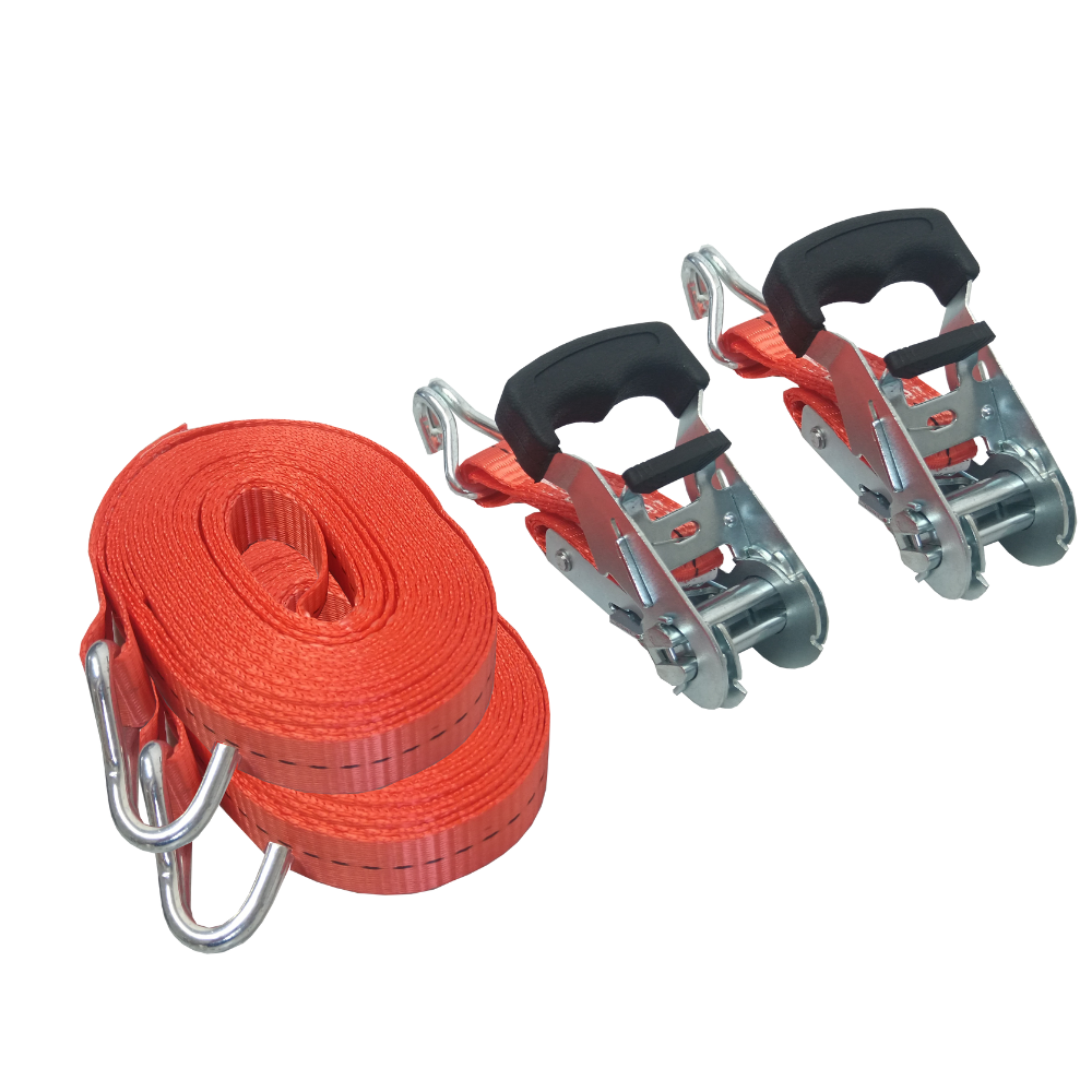 Dureno - 2 Ratchet Straps - 1500 KG Break Strength - 1.1" X 26.2' - 501R/27J2